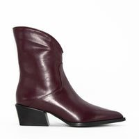 LUZ08 LEATHER HEEL ANKLE BOOTS