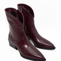 LUZ08 LEATHER HEEL ANKLE BOOTS