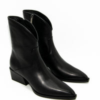 LUZ08 LEATHER HEEL ANKLE BOOTS