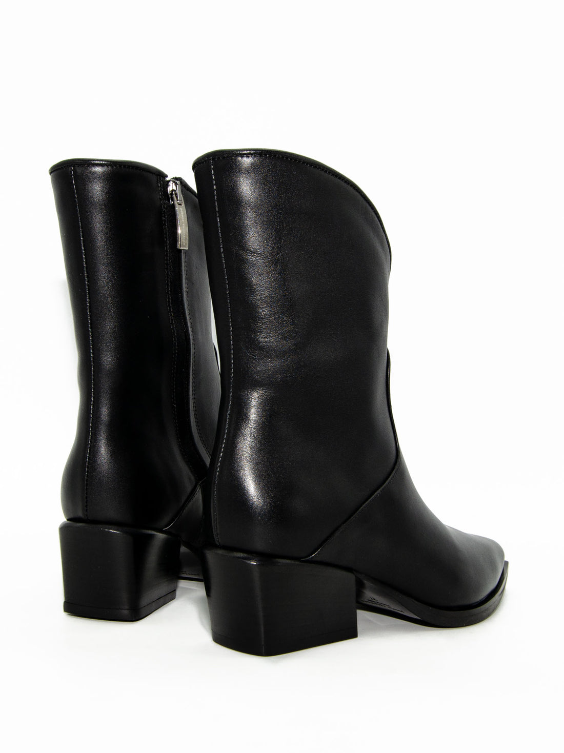 LUZ08 LEATHER HEEL ANKLE BOOTS