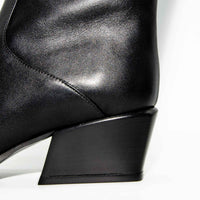 LUZ08 LEATHER HEEL ANKLE BOOTS