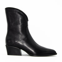 LUZ08 LEATHER HEEL ANKLE BOOTS