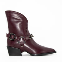 LUZ10 LEATHER HEEL ANKLE BOOTS