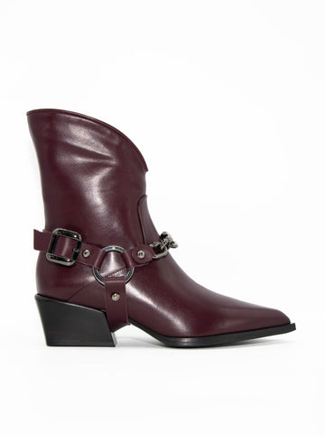 LUZ10 LEATHER HEEL ANKLE BOOTS