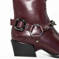 LUZ10 LEATHER HEEL ANKLE BOOTS