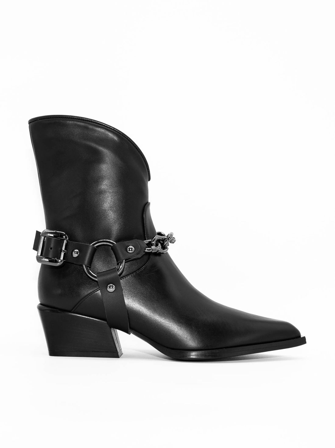 LUZ10 LEATHER HEEL ANKLE BOOTS