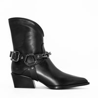 LUZ10 LEATHER HEEL ANKLE BOOTS