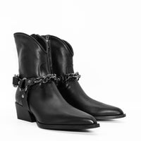 LUZ10 LEATHER HEEL ANKLE BOOTS