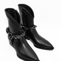 LUZ10 LEATHER HEEL ANKLE BOOTS