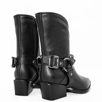 LUZ10 LEATHER HEEL ANKLE BOOTS