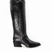 LUZ12 LEATHER HEEL TALL BOOTS