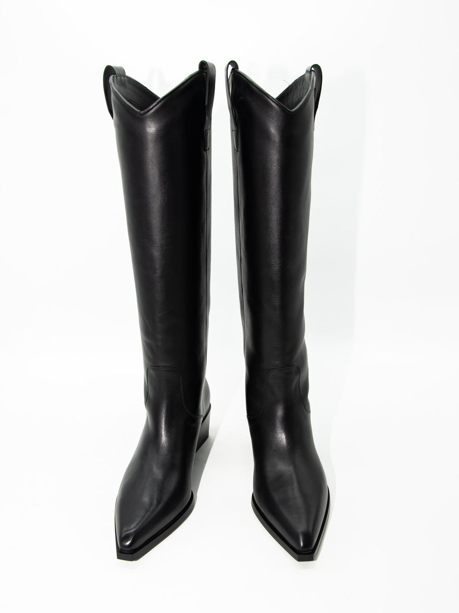 LUZ12 LEATHER HEEL TALL BOOTS