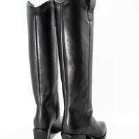 LUZ12 LEATHER HEEL TALL BOOTS