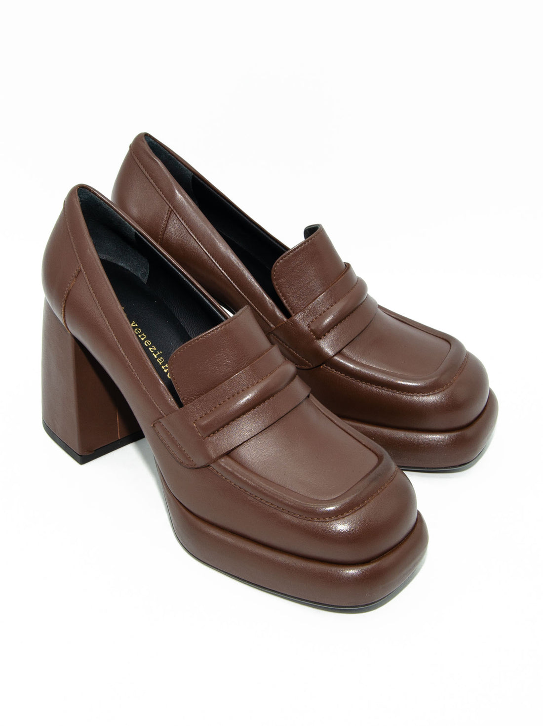 MCA22 LEATHER PLATFORM LOAFERS