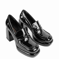 MCA22 PATENT LEATHER PLATFORM LOAFERS