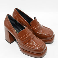 MCA22 PATENT LEATHER PLATFORM LOAFERS