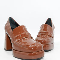 MCA22 PATENT LEATHER PLATFORM LOAFERS