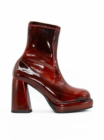 MCC26 FAUX-LEATHER HEEL ANKLE BOOTS