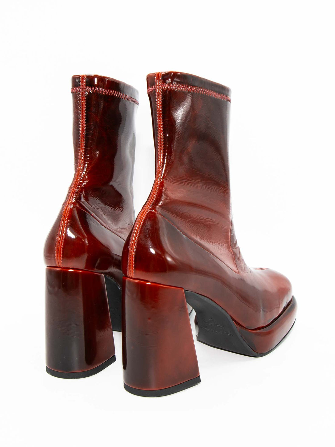 MCC26 FAUX-LEATHER HEEL ANKLE BOOTS