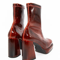 MCC26 FAUX-LEATHER HEEL ANKLE BOOTS