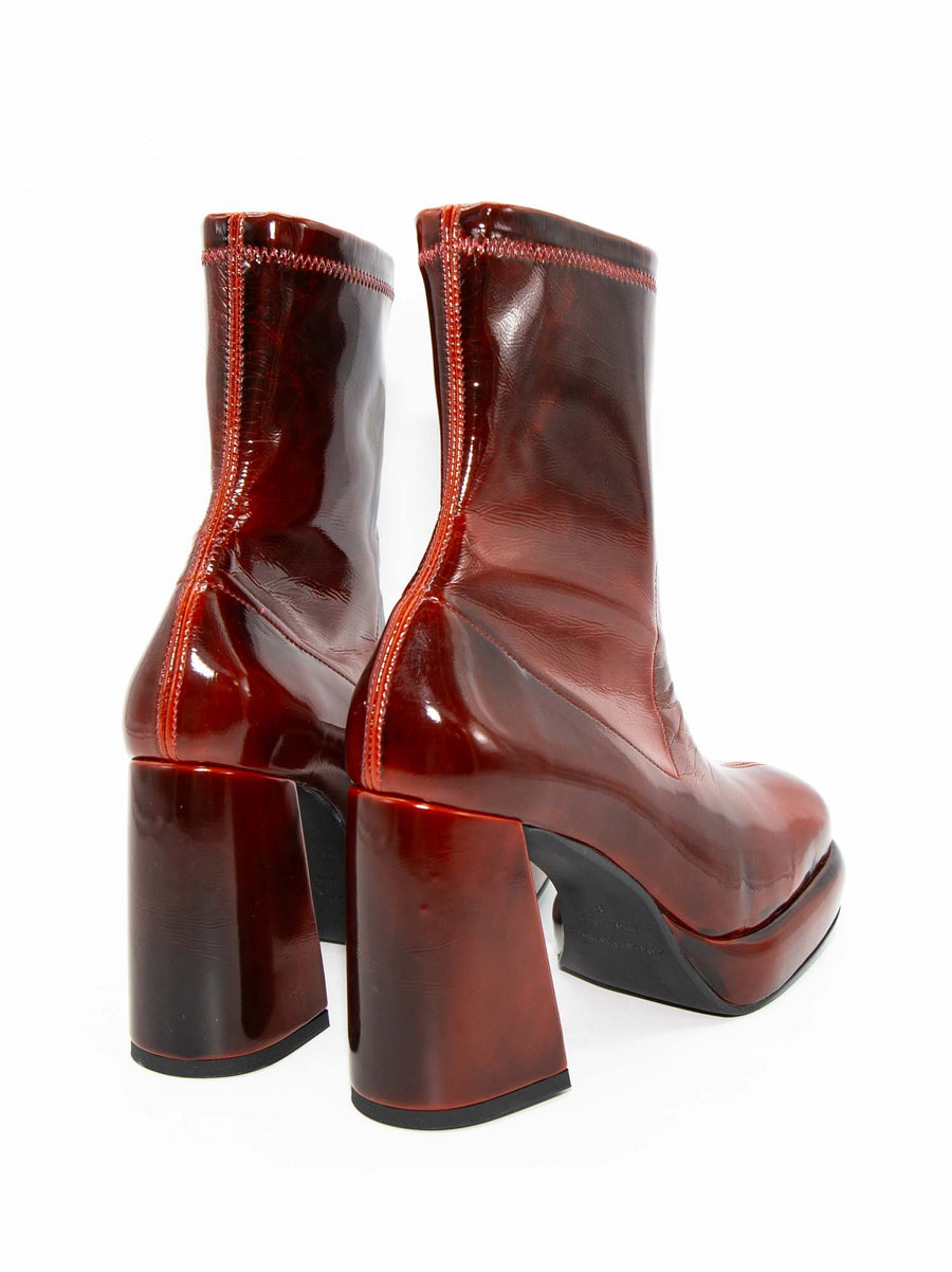 MCC26 FAUX-LEATHER HEEL ANKLE BOOTS