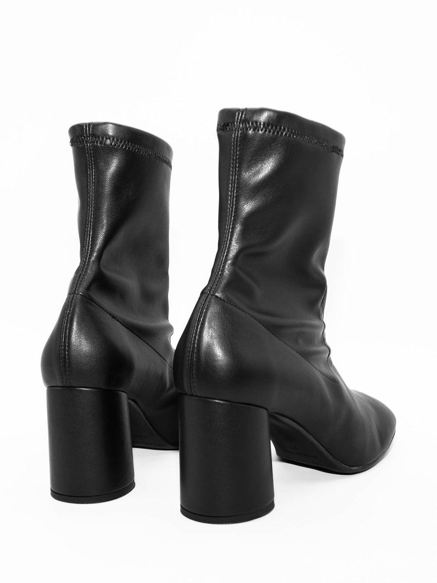 MHV27 FAUX-LEATHER HEEL ANKLE BOOTS