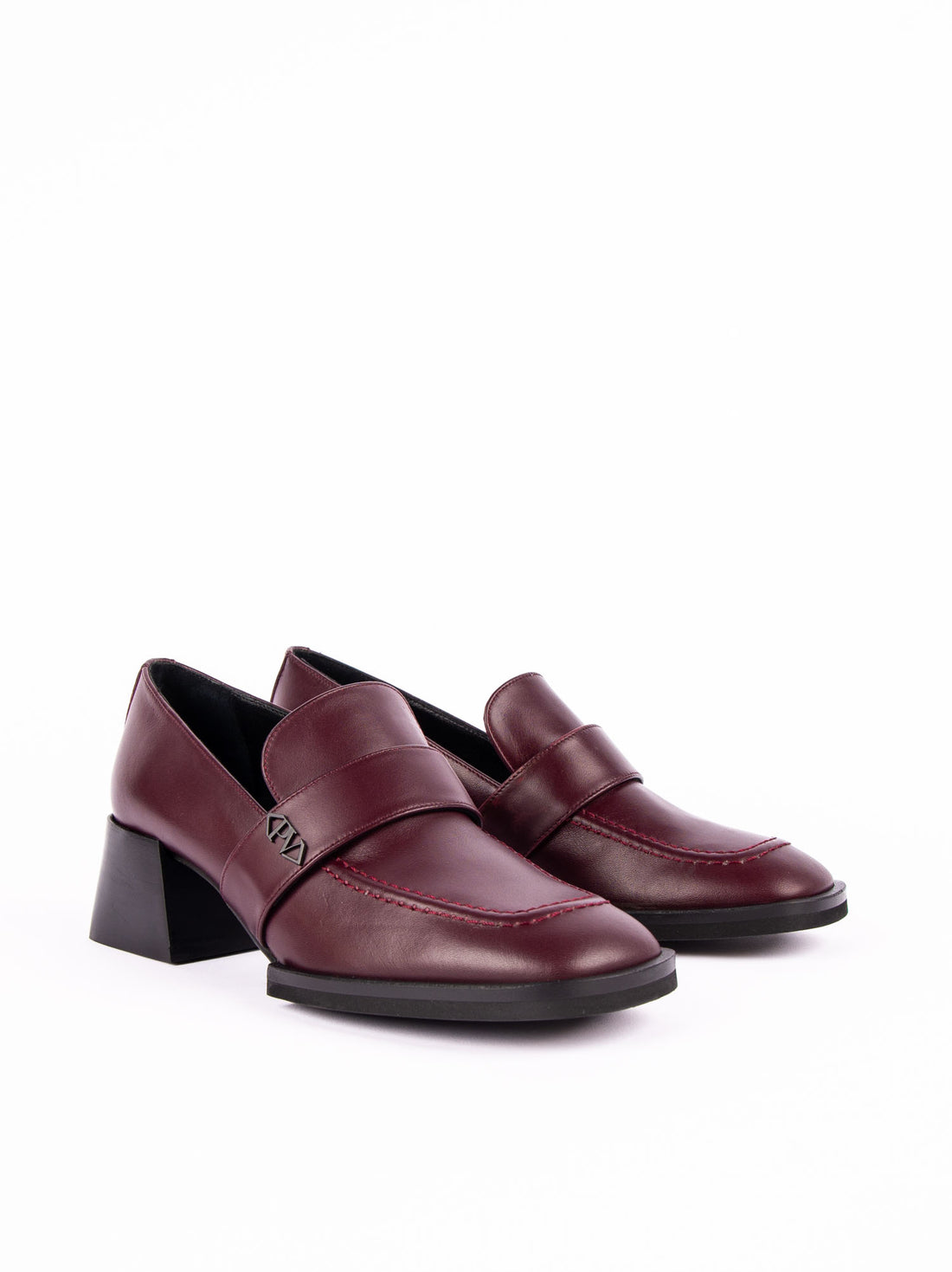 MISV06 LEATHER HEEL LOAFERS