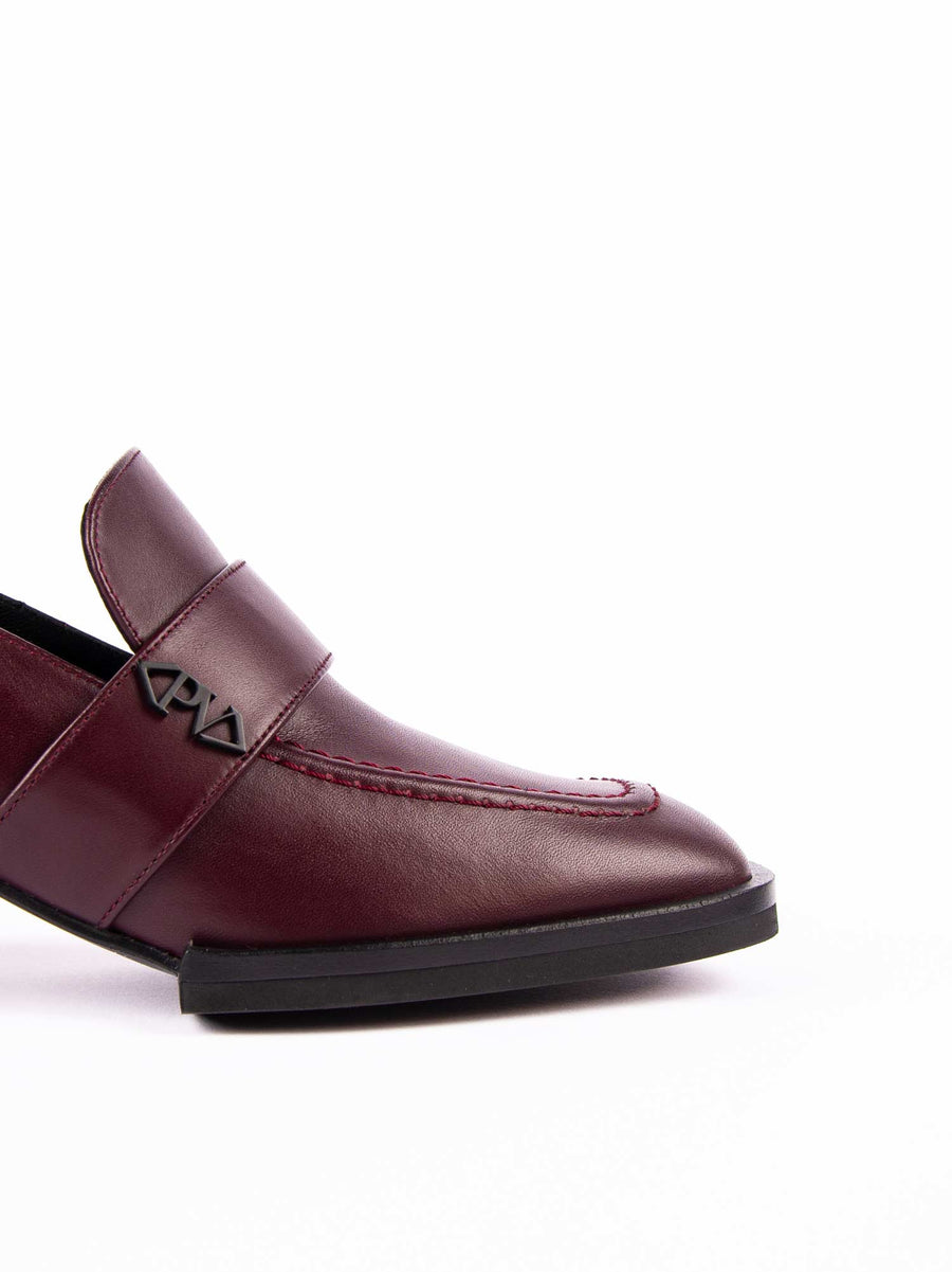 MISV06 LEATHER HEEL LOAFERS