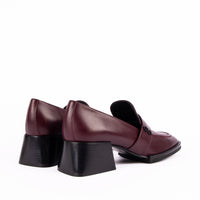 MISV06 LEATHER HEEL LOAFERS