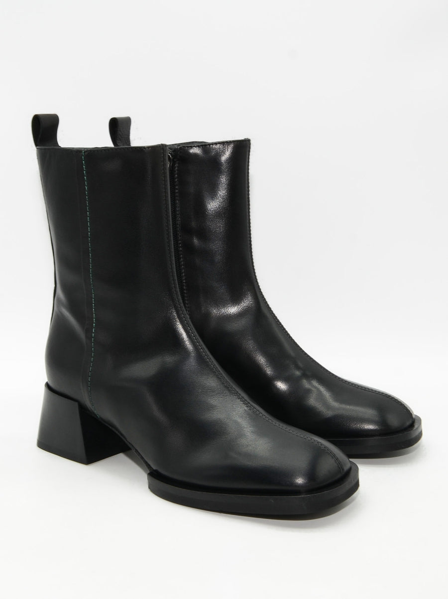 MISV08 LEATHER HEEL ANKLE BOOTS