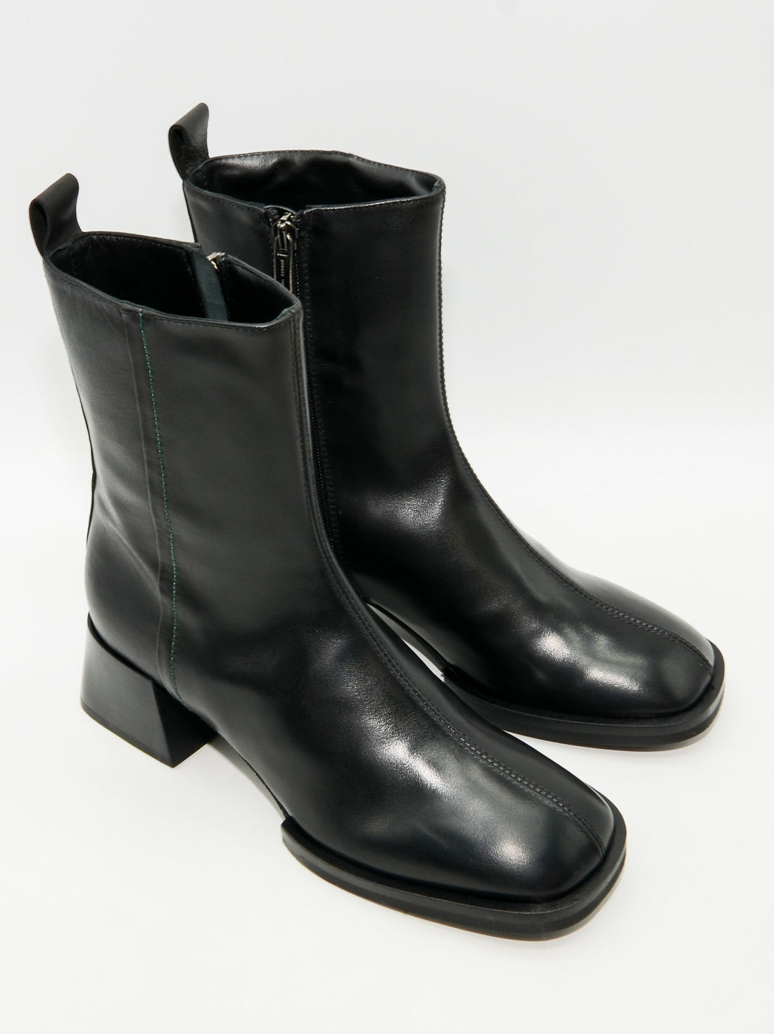 MISV08 LEATHER HEEL ANKLE BOOTS