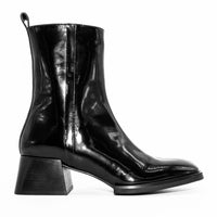 MISV08 PATENT LEATHER HEEL ANKLE BOOTS