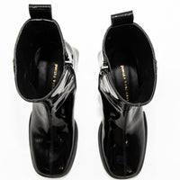 MISV08 PATENT LEATHER HEEL ANKLE BOOTS