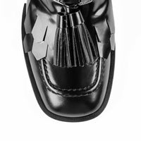 MISV10 BRUSHED LEATHER HEEL LOAFERS