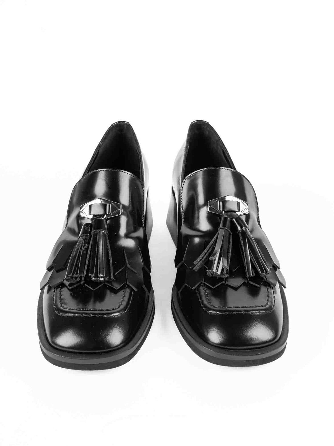 MISV10 BRUSHED LEATHER HEEL LOAFERS