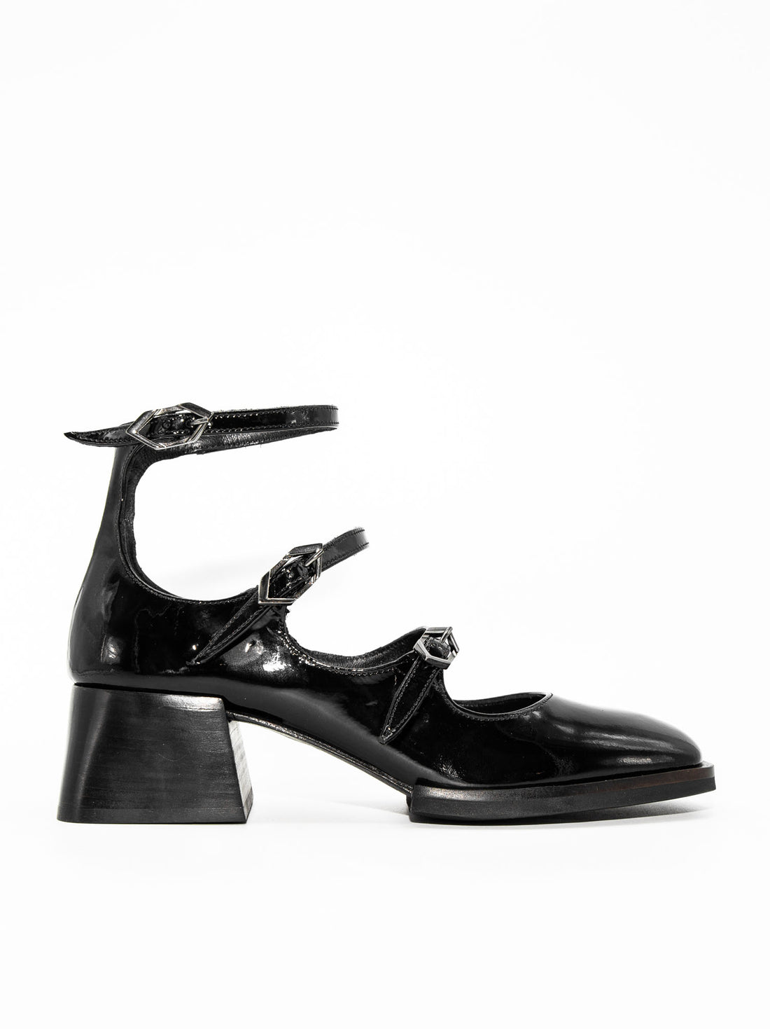 MISV12 PATENT LEATHER HEEL SHOES