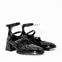 MISV12 PATENT LEATHER HEEL SHOES