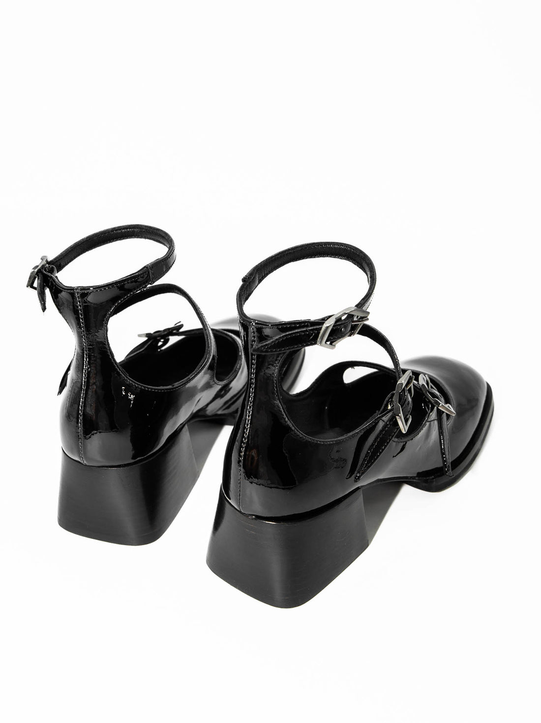 MISV12 PATENT LEATHER HEEL SHOES