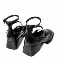 MISV12 PATENT LEATHER HEEL SHOES