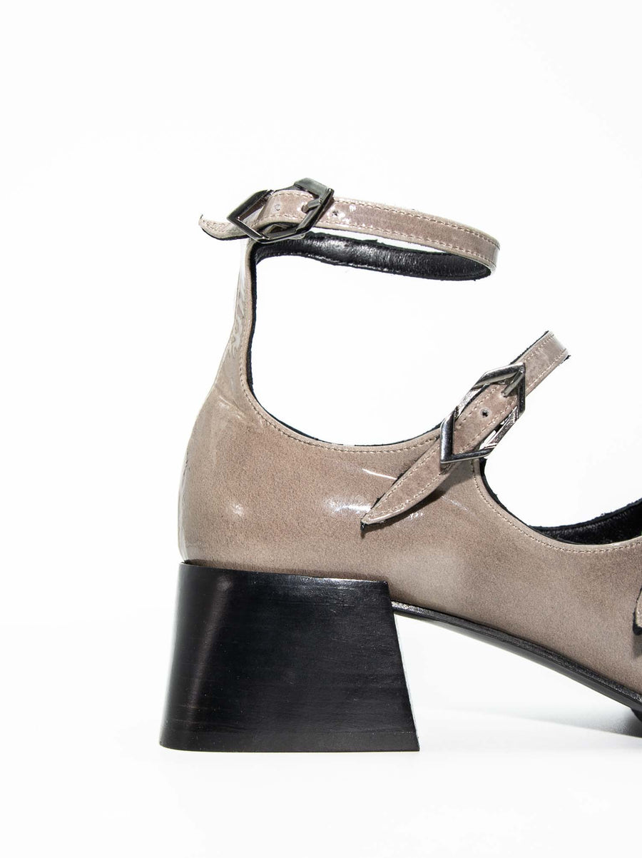 MISV12 PATENT LEATHER HEEL SHOES