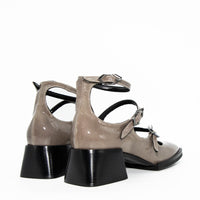 MISV12 PATENT LEATHER HEEL SHOES