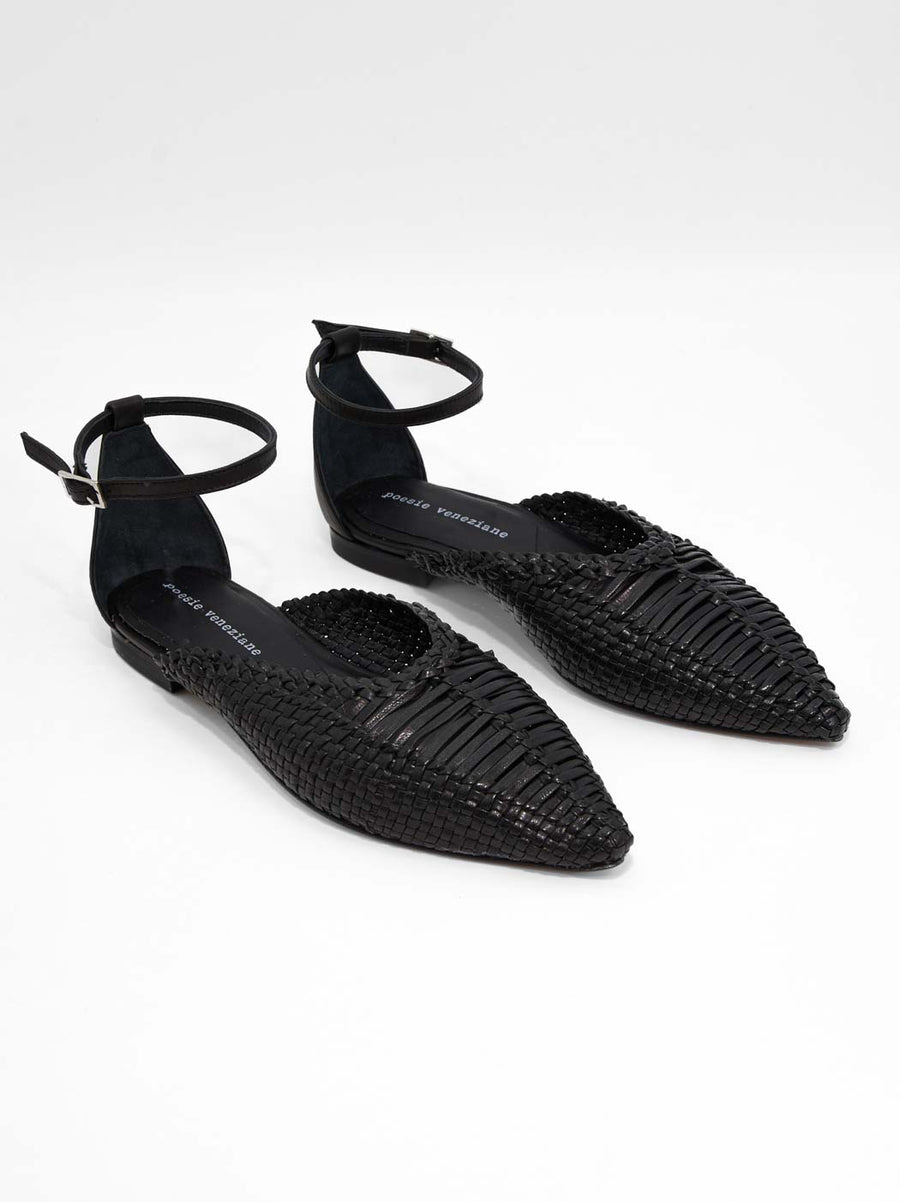 MUR26QJ WOVEN LEATHER BALLERINAS