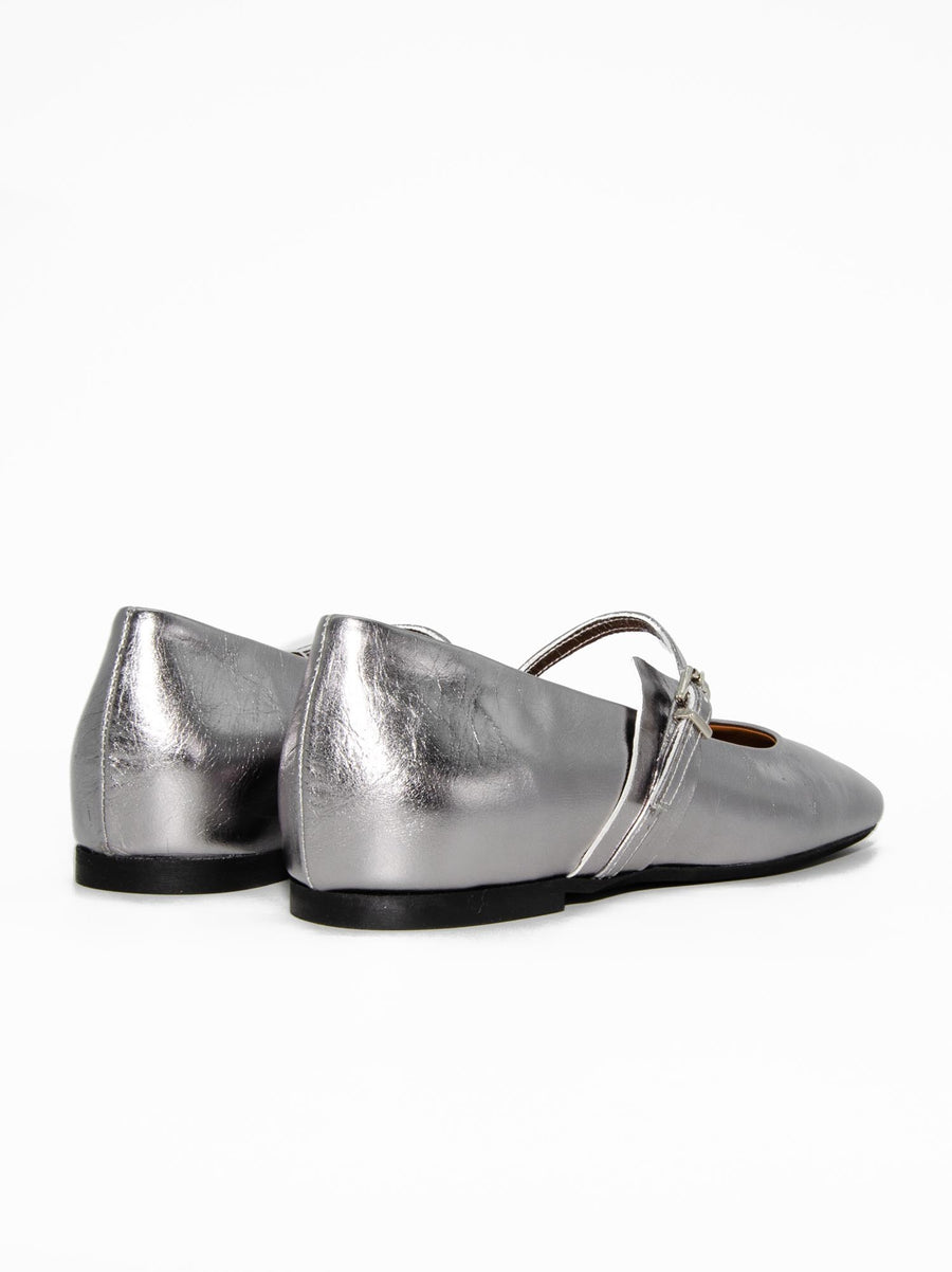 PBAL18 LAMINATED LEATHER BALLERINAS