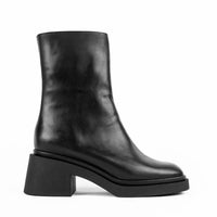 STE28 LEATHER HEEL ANKLE BOOTS