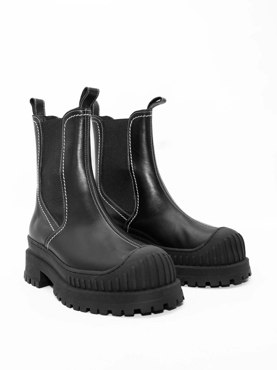 TY53 LEATHER CHELSEA ANKLE BOOTS