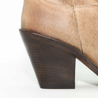 V7 CRUST LEATHER WESTERN ANKLE BOOTS