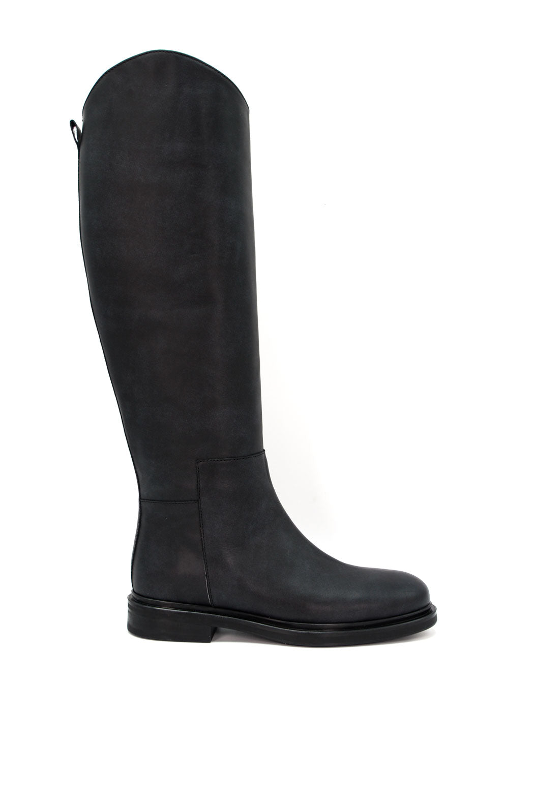 FMJ20 VINTAGE-EFFECT LEATHER TALL BOOTS