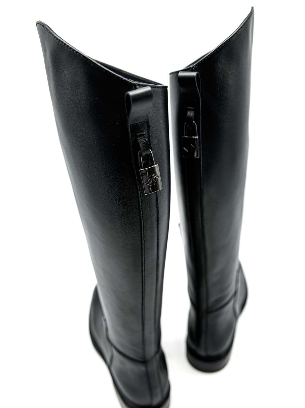 FMJ22 LEATHER TALL BOOTS