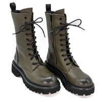 JMN10N LEATHER LACE-UP COMBAT BOOTS