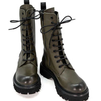 JMN10N LEATHER LACE-UP COMBAT BOOTS